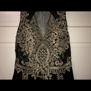 Black dress with gold embroidery!